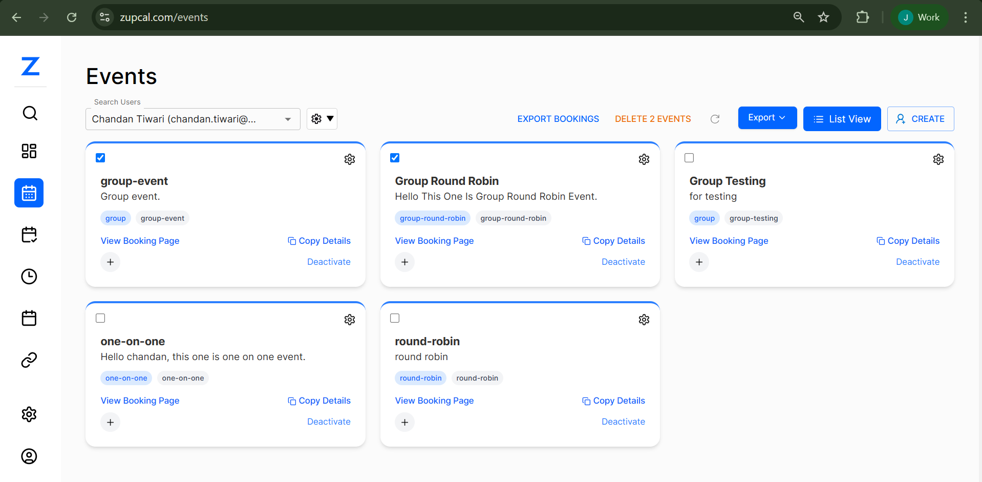 Events Dashboard Overview