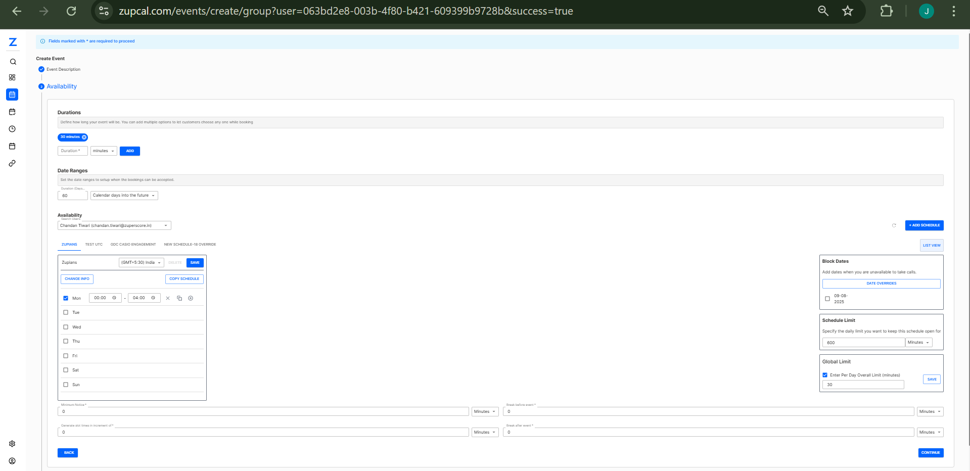 Invitee Questions Setup