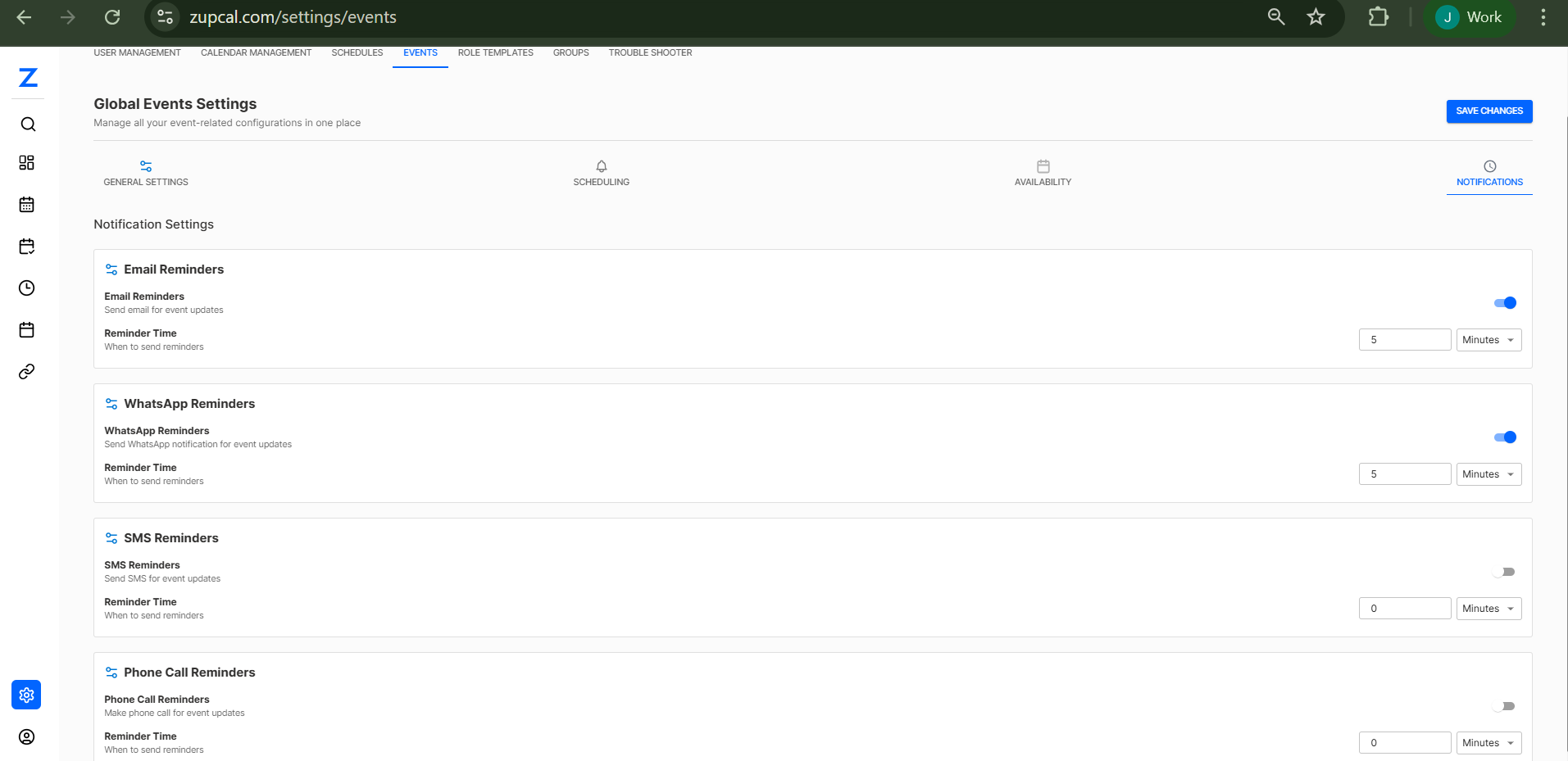 Notification Settings