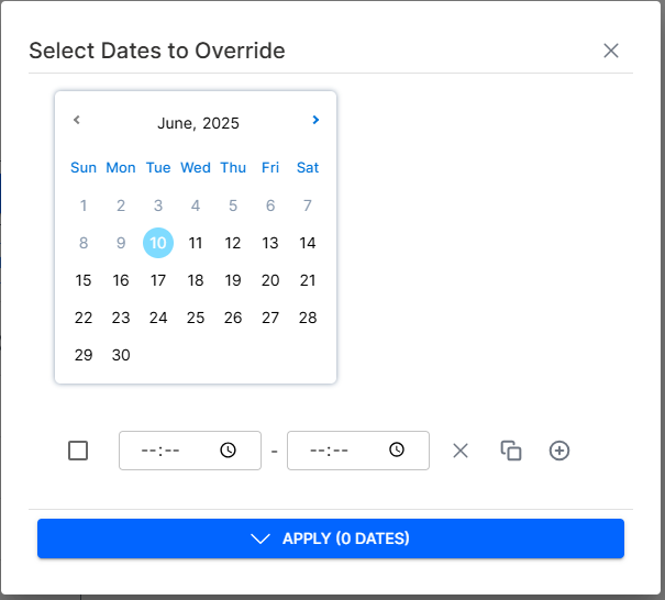 Block Dates Calendar